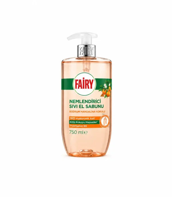 Mydło w płynie Fairy Mandarynka 750 ml z kwasem hialuronowym