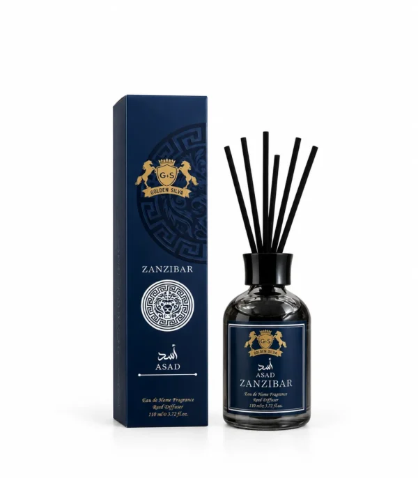 Odświeżacz powietrza Golden Silva Asad Zanzibar 110 ml z patyczkami