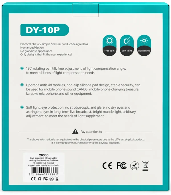 Lampa do makijażu LED DY-10P Eye-Care Lamp