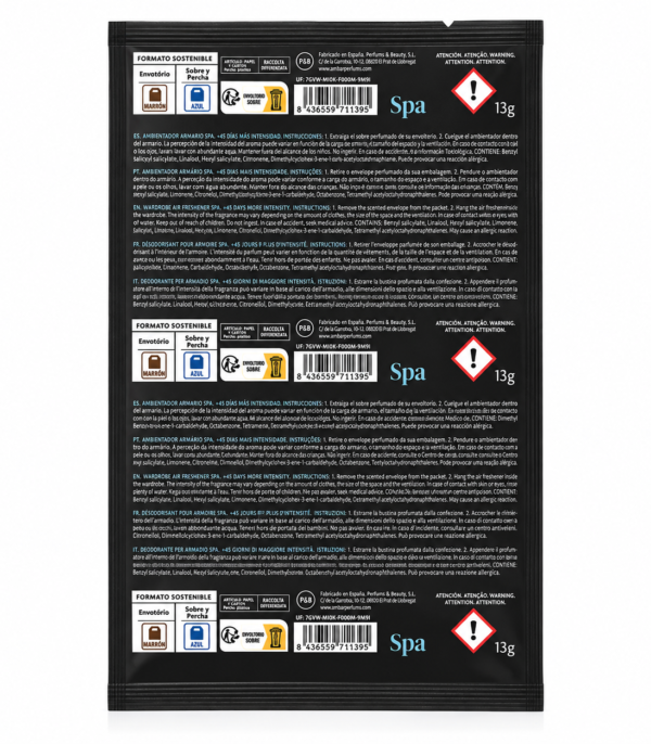 Saszetka zapachowa do szafy SPA 13 g AMBAR Perfums